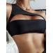  женский купальный костюм tops простой cut наружный one плечо бикини tops 
