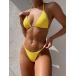  женский купальный костюм бикини комплект 2026 год весна лето женский bake-shon специальный материалы spageti ремешок топ на бретелях желтый 