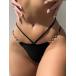  lady's swimsuit bottoms chain details cut Outback bikini bottoms 