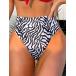  женский купальный костюм низ Zebra полоса бикини хлеб чай 