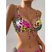  женский купальный костюм tops леопардовая расцветка draw -тактный кольцо бикини tops 