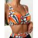  женский купальный костюм tops . obi пейзаж принт бикини tops 