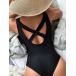  женский купальный костюм One-piece одноцветный рисунок One-piece купальный костюм 