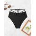  lady's swimsuit bottoms back Cross strap triangle bikini bottom solid color lady's for 