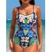  женский купальный костюм One-piece женский растения принт One-piece Cami купальный костюм, summer bake-shon для 