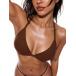  женский купальный костюм tops одноцветный spageti ремешок fashonabru бикини верх, лето. пляж оптимальный 