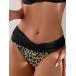  lady's swimsuit bottoms for women Leopard pattern spangled swimsuit beach wear 