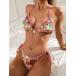  женский купальный костюм бикини комплект весна выходной женский пляж bake-shon наружный Fit Random цветок принт. 2 позиций комплект,ne