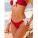  женский купальный костюм низ ' elegant цвет блок Contrast лента ti tail красный бикини низ 
