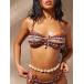  женский купальный костюм tops женский sexy . летние каникулы bohe mia рисунок передний часть металл ti tail бикини верх 