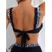  женский купальный костюм tops новый продукт лето многоцветный Zebra рисунок толстый ремешок шея беспроводной Cross задний отсутствует пляж Hori te-rete