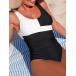  женский купальный костюм One-piece женский One-piece купальный костюм, чёрный . белый. s pra ising Chris Cross раунд шея Hold,fashonab