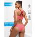  женский купальный костюм бикини комплект 2 листов женщина для соревнований полоса бикини комплект 