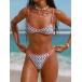  женский купальный костюм бикини комплект wave рисунок Random принт лента ремешок дизайн танкини купальный костюм 2 позиций комплект 