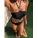 женский купальный костюм One-piece 2026 год новый продукт женский sexy One-piece купальный костюм, metal кольцо оборудование орнамент имеется - черный отверстие наружный one 