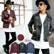  rider's jacket men's fake leather double rider's jacket Single Rider's blouson leather jacket 