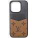 Louis Vuitton Louis Vuitton монограмма IPHONE бампер 15 PRO смартфон микроволокно машина f кожа бежевый черный чёрный M82899