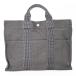 HERMES Hermes Herline большая сумка MM серый нейлон парусина бизнес женский мужской 