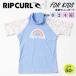 Rush Guard короткий рукав детский Kids "губа" Karl RIPCURL UPF50+ выгоревший на солнце участок меры 80cm/85cm/90cm/100cm/110cm WLY3BFF