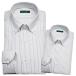  shirt 2 pieces set men's long sleeve button down slim form stability Monotone stripe dress shirt Y shirt free shipping MILA MODA