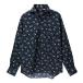  Liberty принт Royal * потертость z темно-синий цветочный принт длинный рукав хлопок 100% SW2505ft