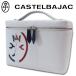  Castelbajac CASTELBAJAC кожа косметичка ka Rene мужской белый телячья кожа сделано в Японии обычная цена 29,700 иен Mini большая сумка клатч унисекс женский 