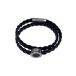 BVLGARI* Circle Logo / браслет / кожа /BLK/ мужской 