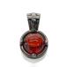 ete* подвеска с цепью /SV925/ цветной камень /RED/ женский 