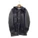 eYe COMME des GARCONS JUNYA WATANABE MAN* полупальто "даффл коут" / кожа полупальто "даффл коут" /XS/ телячья кожа /BLK/ одноцветный /WR-C901