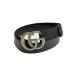 GUCCI* ремень / кожа /BLK/ мужской /414516/ двойной G тонкий ремень //