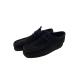 Clarks*WALLABEE/ deck shoes /24.5cm/BLK/ замша /261555197060//