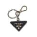 PRADA* брелок для ключа / кожа /BLK/ одноцветный / мужской /2PP080