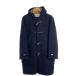 Aquascutum*80s/ полупальто "даффл коут" /46/ шерсть /NVY/ одноцветный 