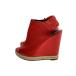 BALENCIAGA* Wedge подошва эспадрильи сандалии /38/RED/ кожа / состояние обдумывание //