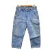 KEY*WO/80s/ двойной колено / широкий painter's pants /34/ Denim /IDG/ одноцветный /48011-45/? NULL?//