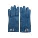 HERMES* перчатки / кожа /BLU/ одноцветный / женский 