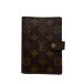 LOUIS VUITTON* Agenda PM_ монограмма * парусина / кожа /BRW/ общий рисунок / женский //