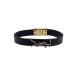 SAINT LAURENT*opium/YSL Logo / браслет / кожа /BLK/ мужской /STT559355