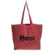 Merci Paris/ большая сумка / хлопок /PNK//