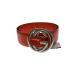 GUCCI* ремень / кожа /ORN/ одноцветный / женский /037.194.0979/GG Logo серебряный пряжка /70.28//