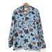 PS Paul Smith*22ss/ открытый цвет рубашка /XL/ искусственный шелк /BLU/ цветочный принт /PY-WR-80561