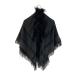 GUCCI* палантин / шерсть /BLK/ общий рисунок / женский / шелк ./FOX с мехом //