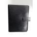 LOUIS VUITTON* Agenda MM_ epi / кожа /BLK/ одноцветный / мужской 