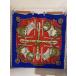 HERMES* Calle 90/SELLES A HOUSSE/ бирка выцветание / шарф / шелк /BLU/ общий рисунок / женский 