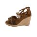 MICHAEL KORS*Mandy Signature Logo and Leather Wedge Sandal/US7/40R5MAMS2B