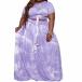 ̲IyMoo Plus Size 2pcs Solid Color Women Suits Wrapped Crop Top + Long Skirt Set Party Club Maxi Dress 714 Purple X-Large¹͢