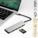USB Type-C �n�u �ϊ��A�_�v�^�[ ���@�\ 6-in-1 ���� ���f�B�A �n�u 4K�Ή� HDMI�|�[�g / US B 3.0 �|�[�g / microSD / SD �J�[�h���[�_�[ / USB-C �|�[�g