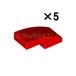  Lego LEGO детали продажа поотдельности #11477 искривление поверхность slope 2×1: красный (5 шт. комплект )