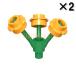  Lego LEGO растения детали продажа поотдельности #24855 #24866 цветок край . цветок. стебель комплект : яркий свет orange (2 шт. комплект )