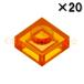  Lego LEGO детали продажа поотдельности #3024 plate 1×1: trance orange (20 шт. комплект )